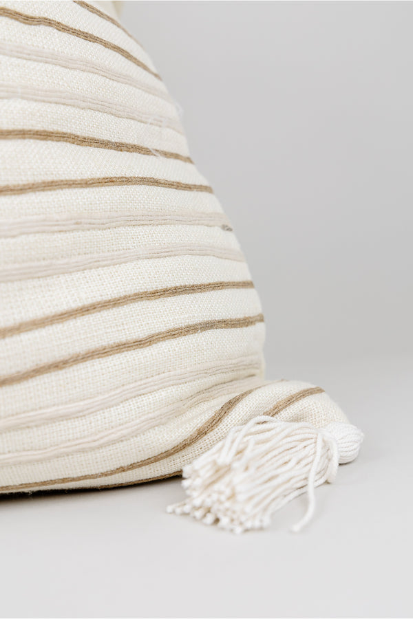 Ava Ivory Stripe Pillow