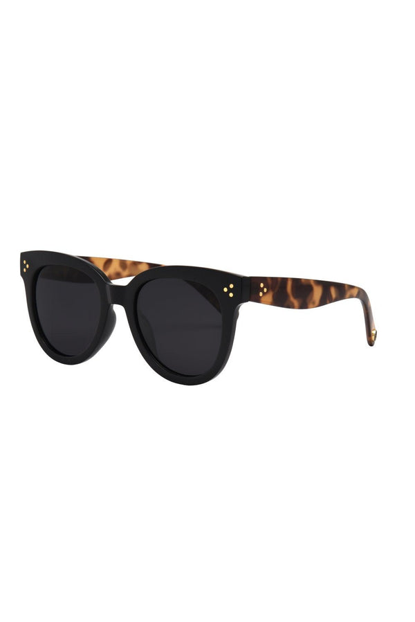 Cleo Sunglasses in Black + Oatmeal