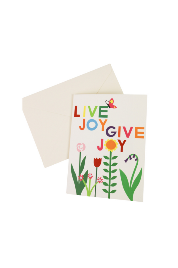 "Live Joy Give Joy" Cat Card + Sticker