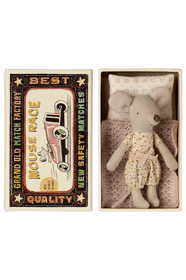 Maileg Little Sister Mouse in Matchbox
