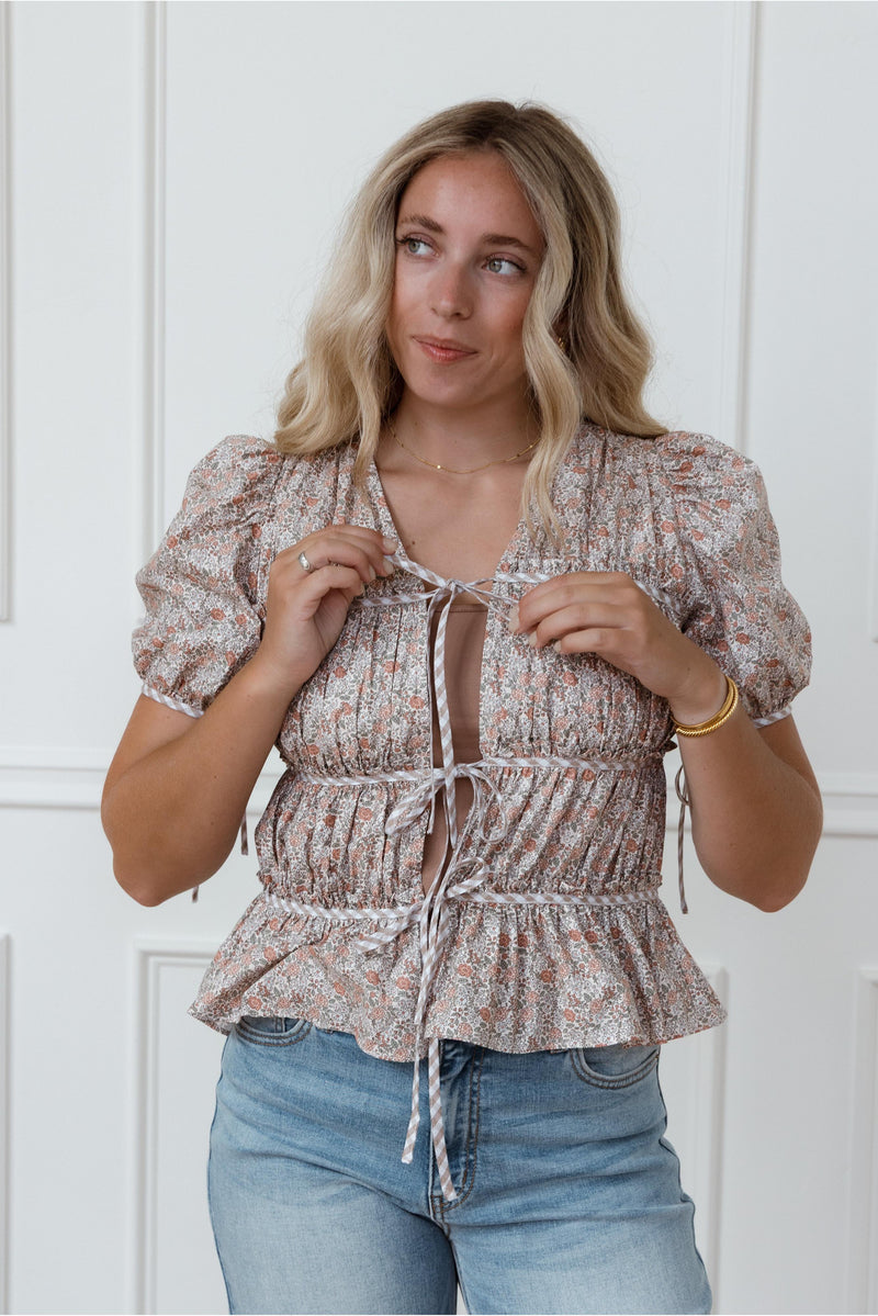 Faye Pink Floral Top