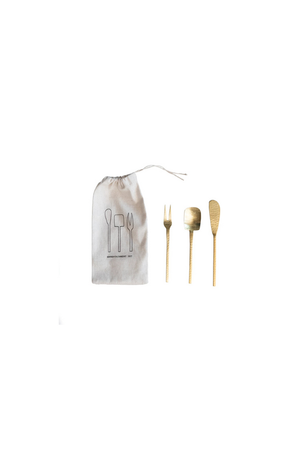 Hammered Appetizer Utensils