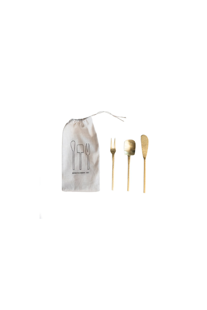 Hammered Appetizer Utensils