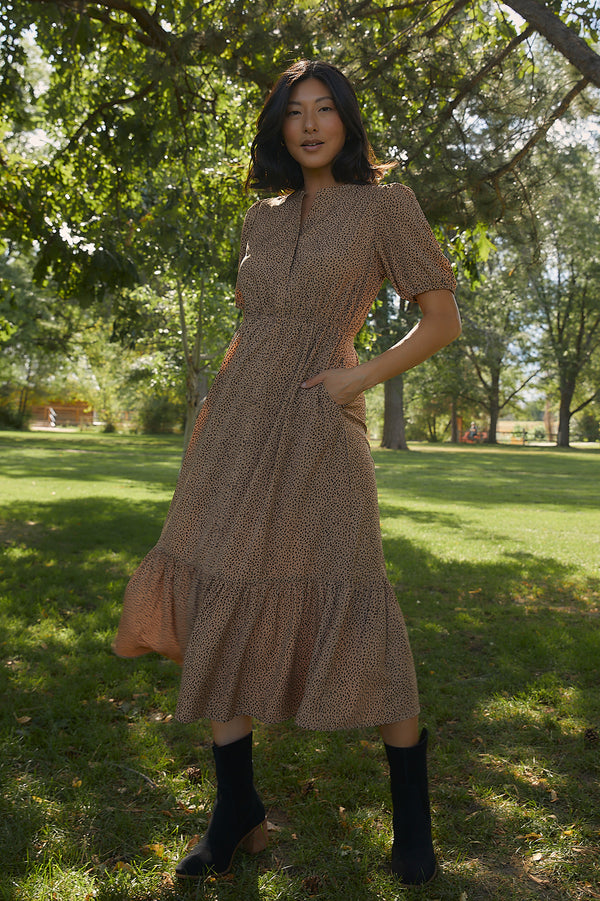 Genesis Taupe Button Down Dress-FINAL SALE