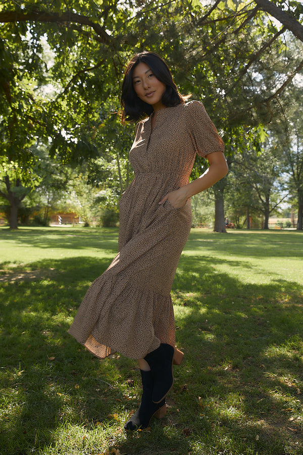 Genesis Taupe Button Down Dress-FINAL SALE