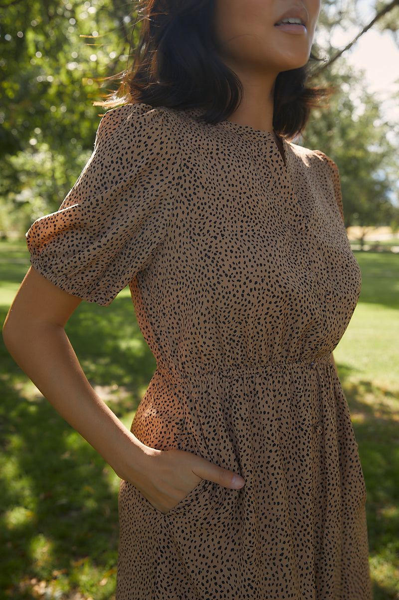 Genesis Taupe Button Down Dress