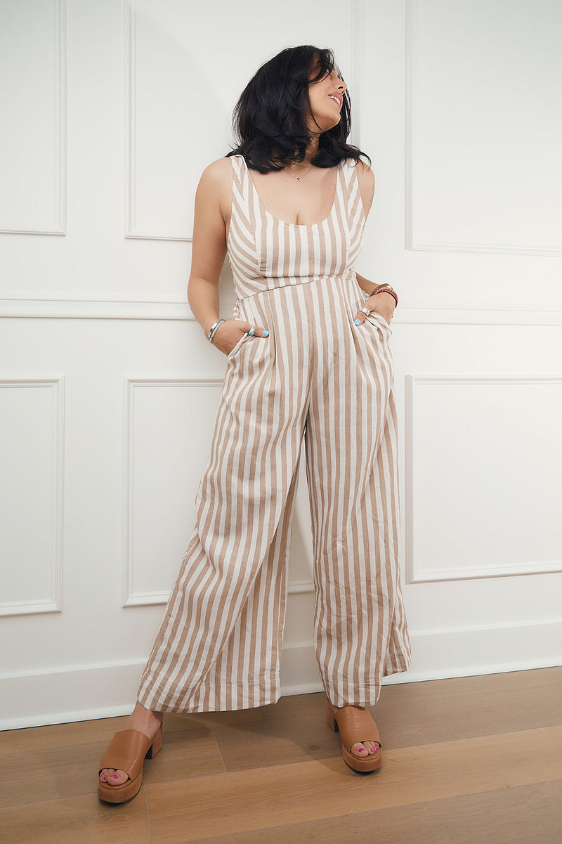 All I Want Striped Jumpsuit
