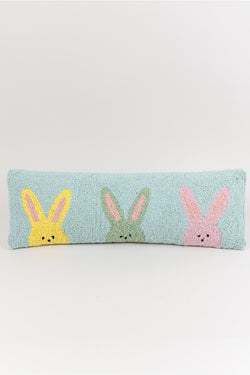 Three Bunny Peeps Hook Pillow