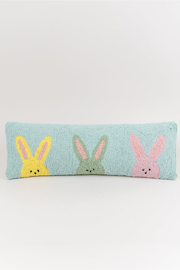 Three Bunny Peeps Hook Pillow