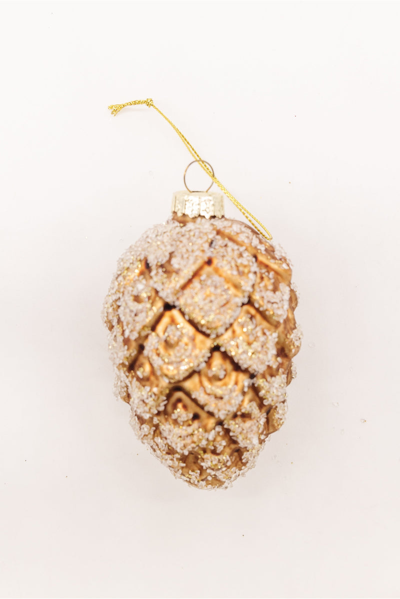 Snow & Glitter Pinecone Ornament