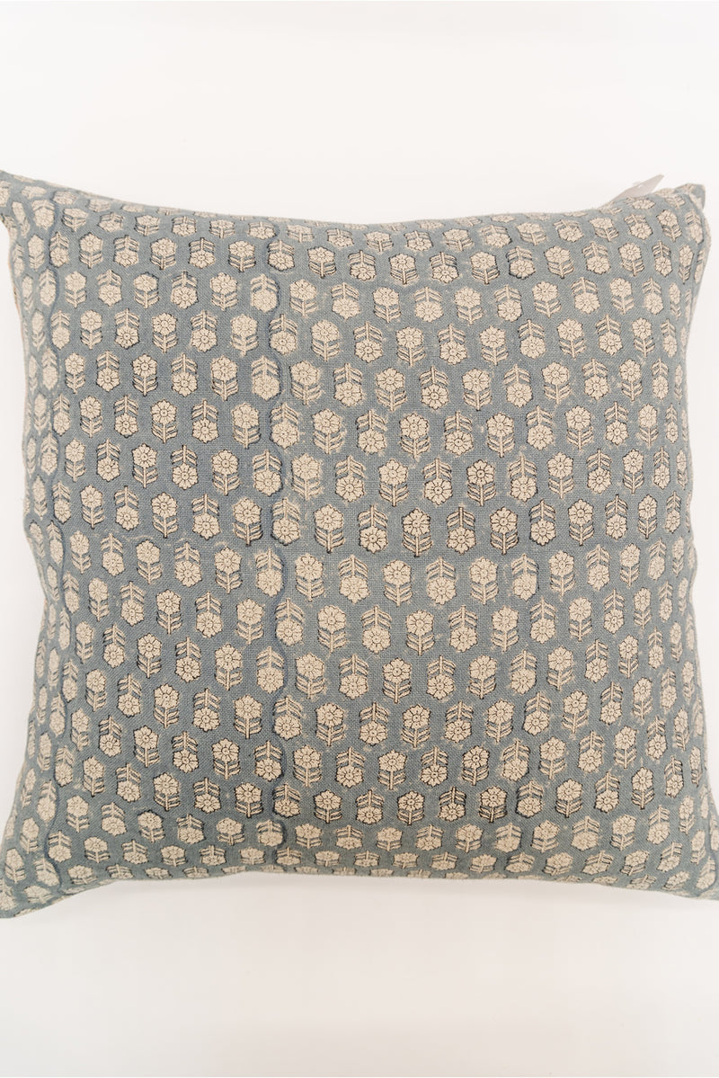 Coral & Teal Floral Pillow
