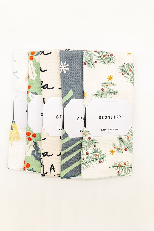 Holiday Geometry House Towels