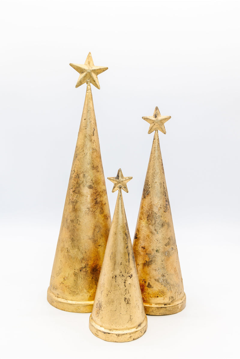 Metal Cone Tree Decor
