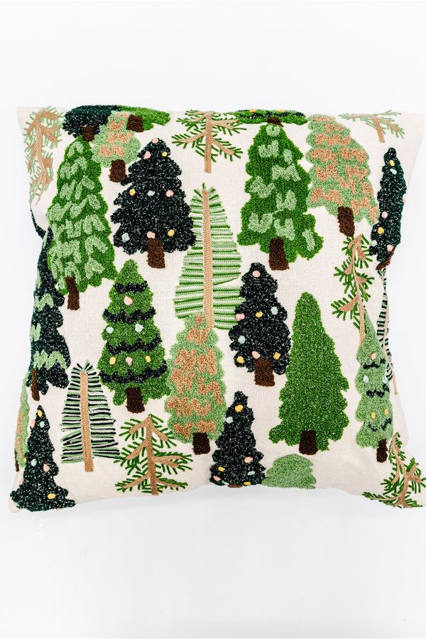 French Knot Trees Pillow
