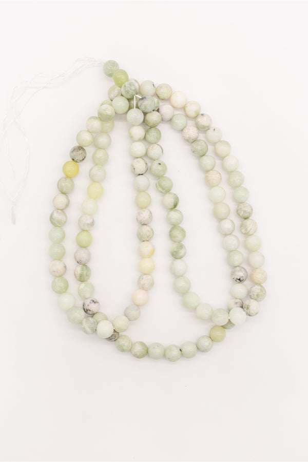 Round Green Jade Beads
