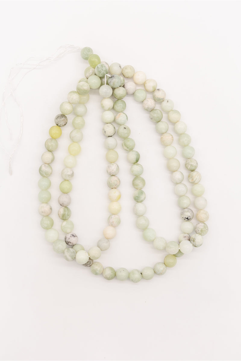 Round Green Jade Beads