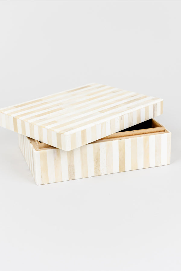 Pierce Brown Striped Bone Box