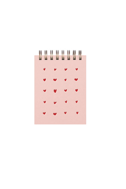 Mini Spiral Jotter - Hearts