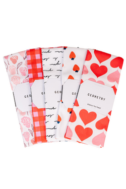 Valentine's Geometry House Towels