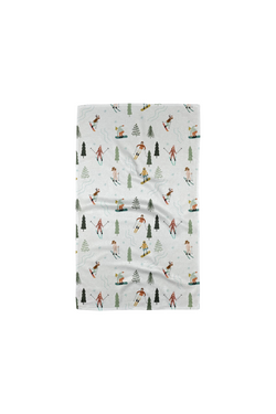 Holiday Geometry House Tea Towel