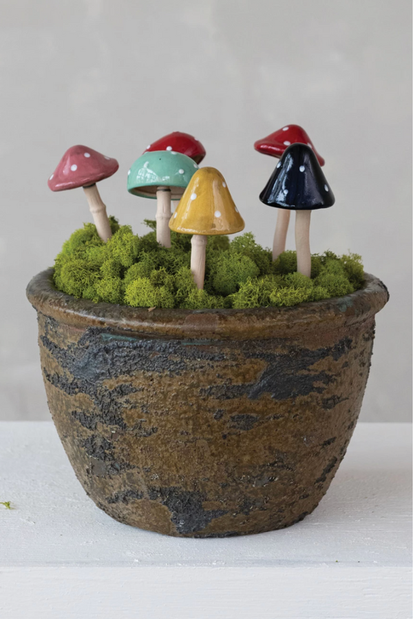 Mushroom Plant Stake