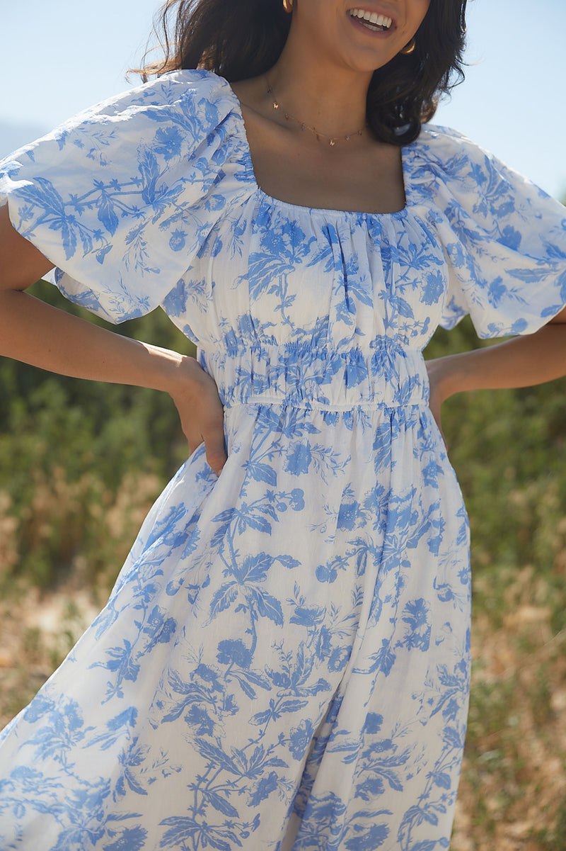 Paper in the Sky Floral Dress-FINAL SALE