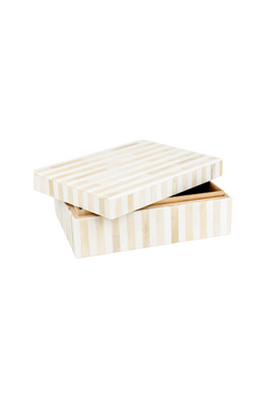 Pierce Brown Striped Bone Box