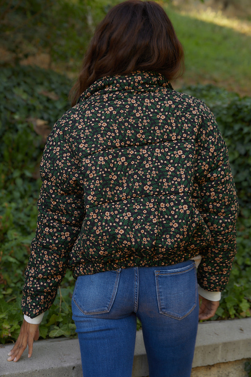 Fiona Floral Print Puff Jacket