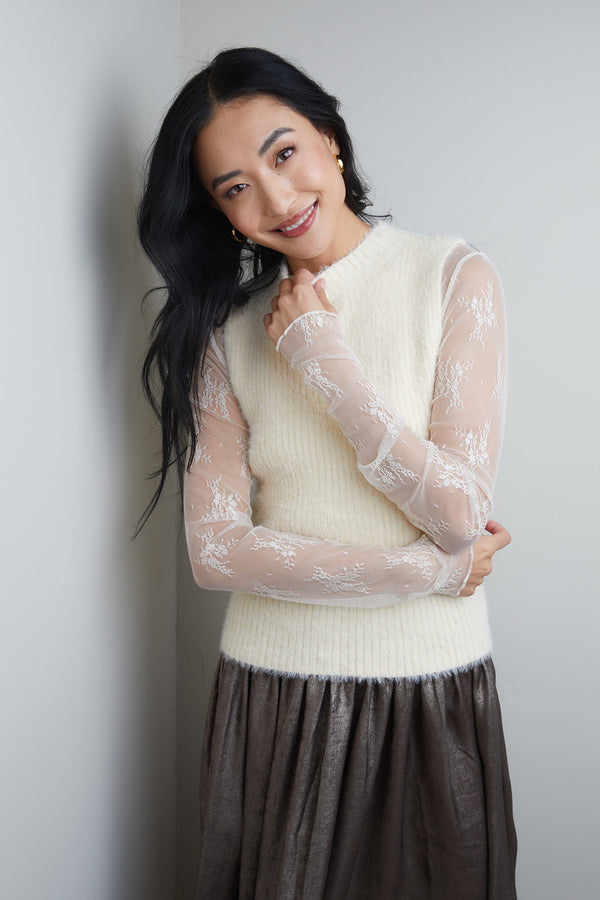 Tanna Ivory Sweater Tank