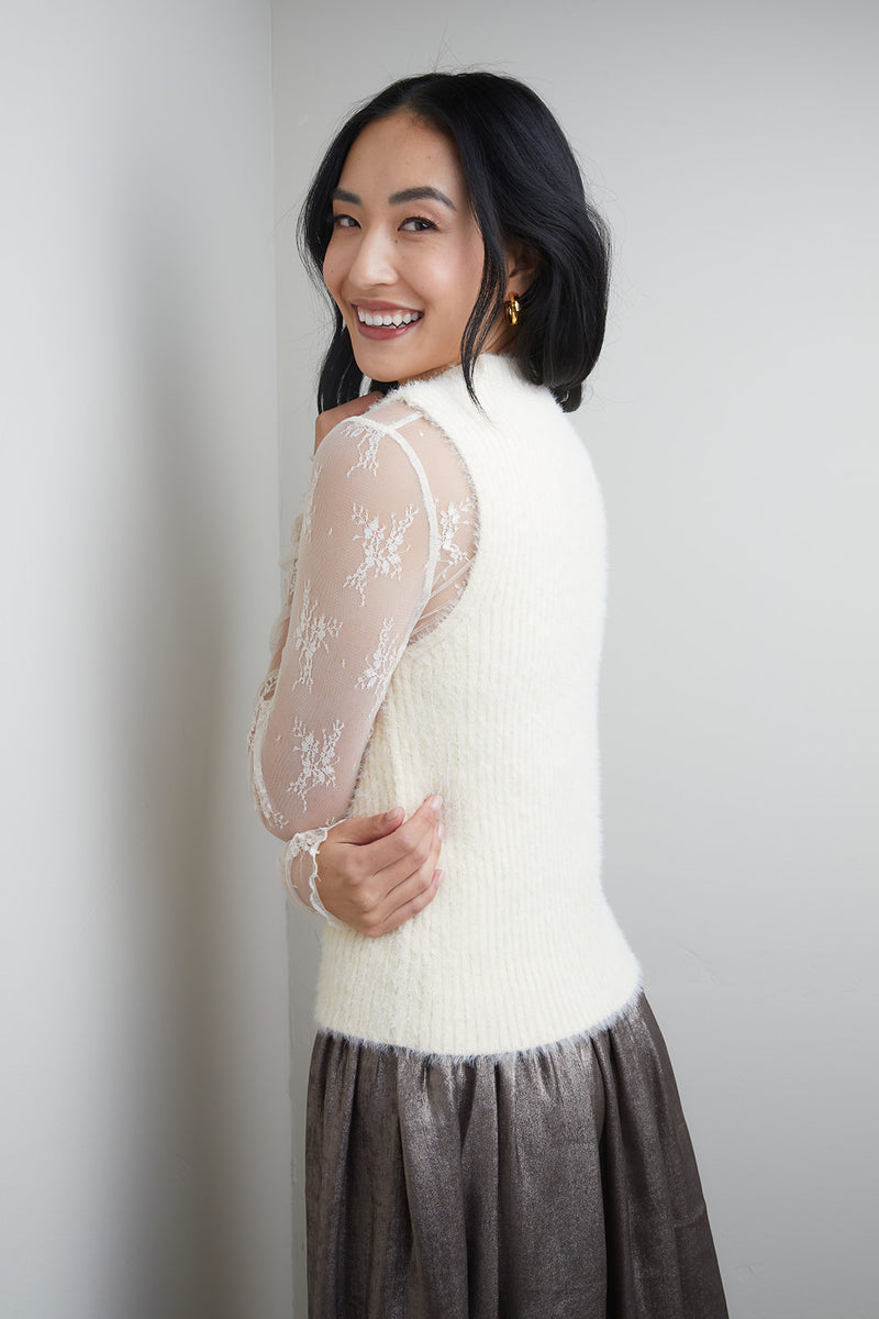 Tanna Ivory Sweater Tank