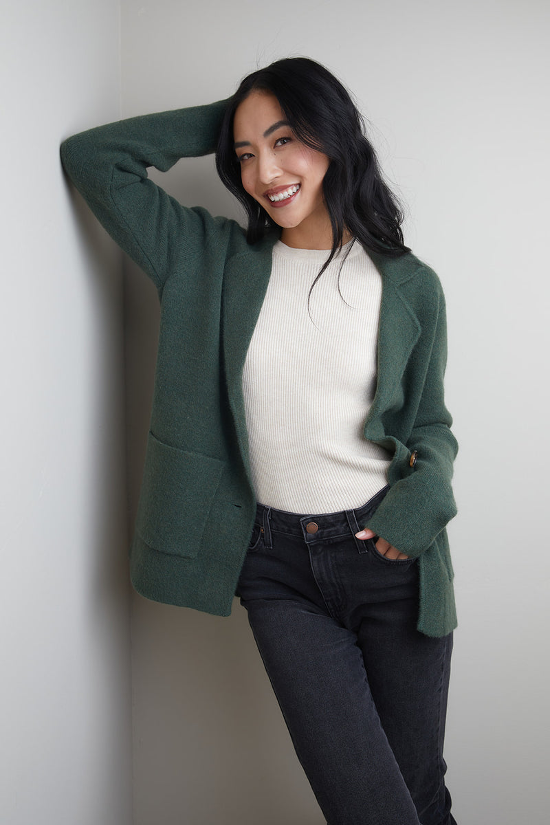 The Quinn Cardigan in Spruce