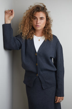 Maria Cardigan in Charcoal