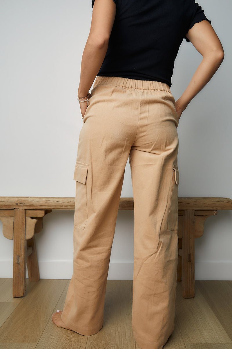 Baycosin Cargo Pants Women High Waisted Wide Leg Straight Leg Relaxed Style  Trousers 