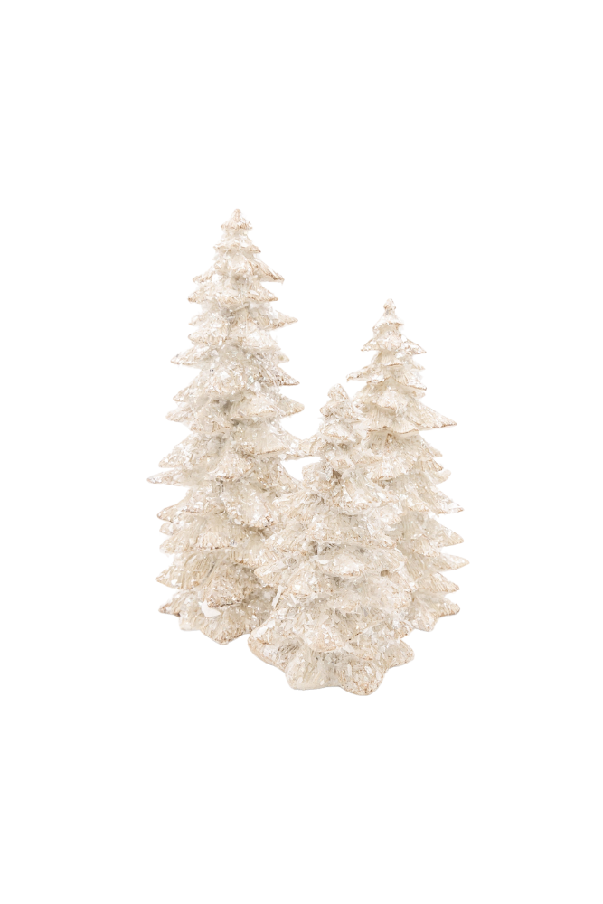 Glittered White Tree Decor