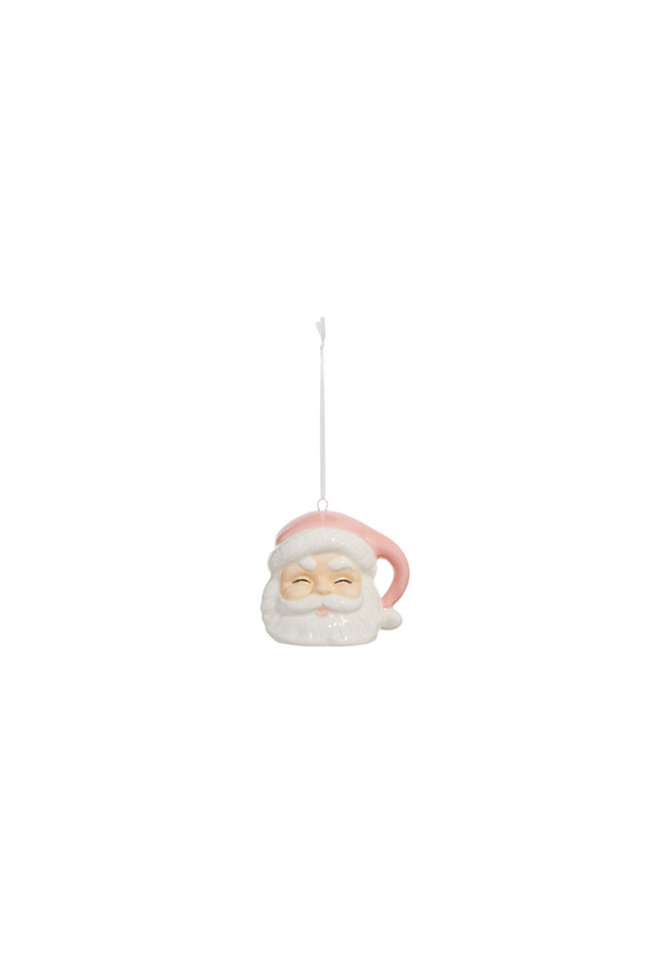 Pink Santa Ornament