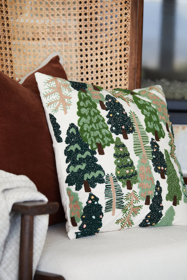 French Knot Trees Pillow