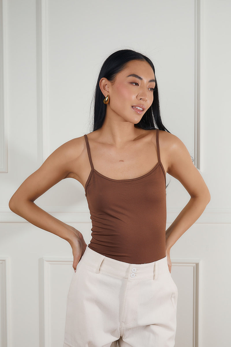 Solid Cami in Dark Brown