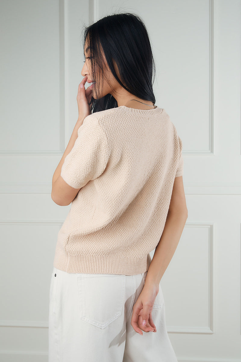 Keep Calling Textured Sweater
