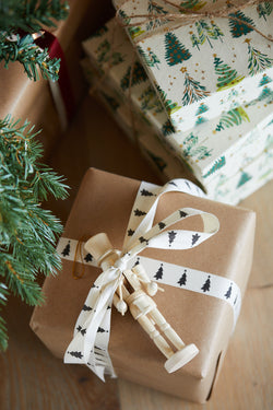 DOORBUSTER Nutcracker Natural Wood Ornament