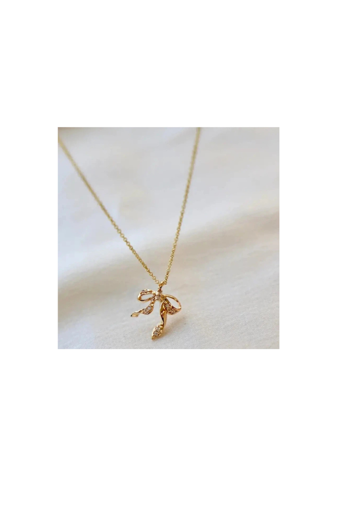 Katie Waltman CZ Bow Necklace