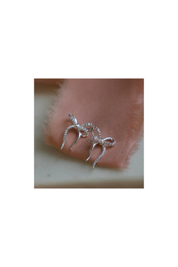 Katie Waltman CZ Bow Studs in Silver