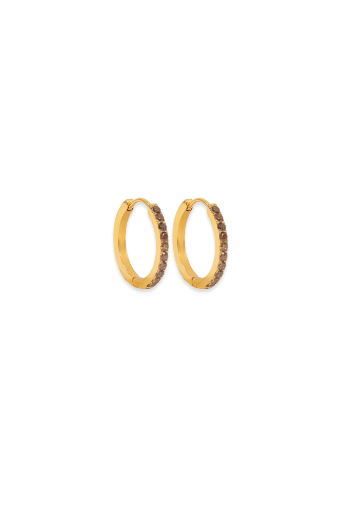 Zaana Deep Champagne Diamond Hoops