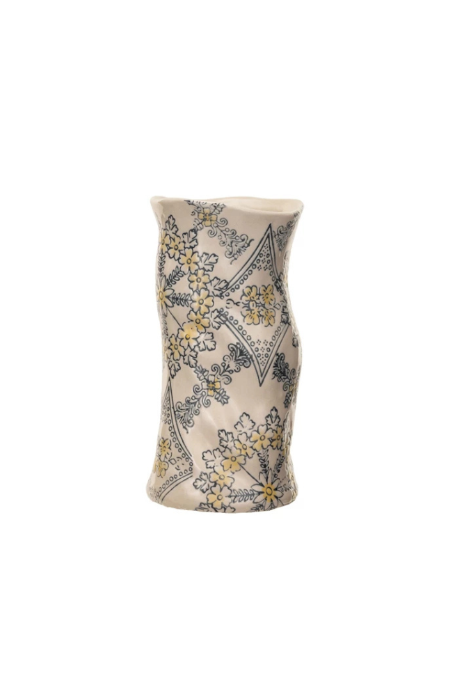 Hand Painted Organic Shaped Vase