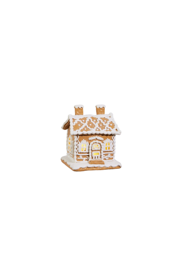 6" Lighted Gingerbread House