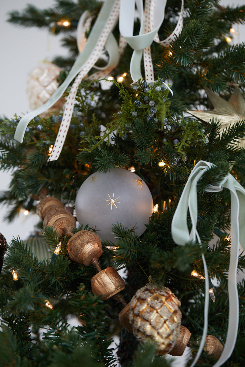 Snow & Glitter Pinecone Ornament