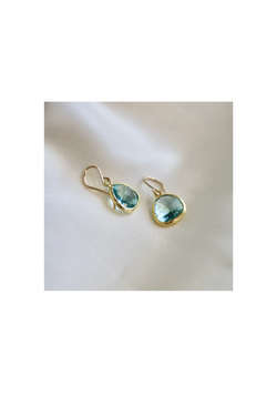 Katie Waltman Aquamarine Bezel Earrings