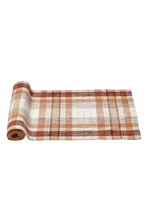Autumn Plaid Weave Table Runner