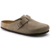 Birkenstock Boston in Taupe Suede