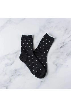 Black & White Heart Socks