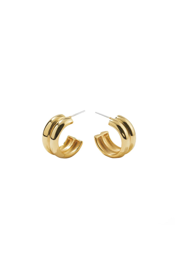 Brenda Grands Twin Gold Hoops